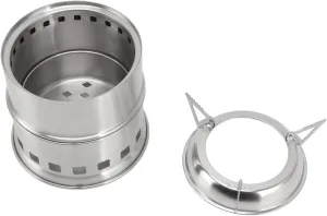 AYNEFY Alcohol Stove, Windproof Compact Widely Used Camping Stove Stainless Steel with Storage Bag for Outdoor (Round)