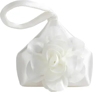 BABEYOND Clutch Purses for Women - Evening Bags Flower Satin Handbag Classy Wristlet Purse for Party Daily Wedding
