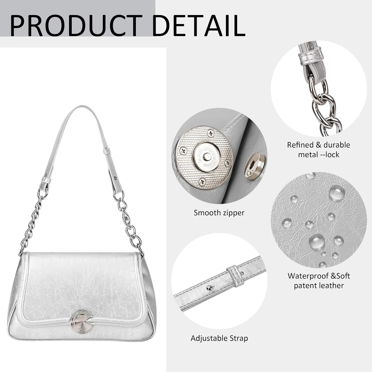 BADDIES Fashion Shoulder Bag For Women,Vegan Leather Crossbody Purse,Chic Medium Dumpling Handbag Purse