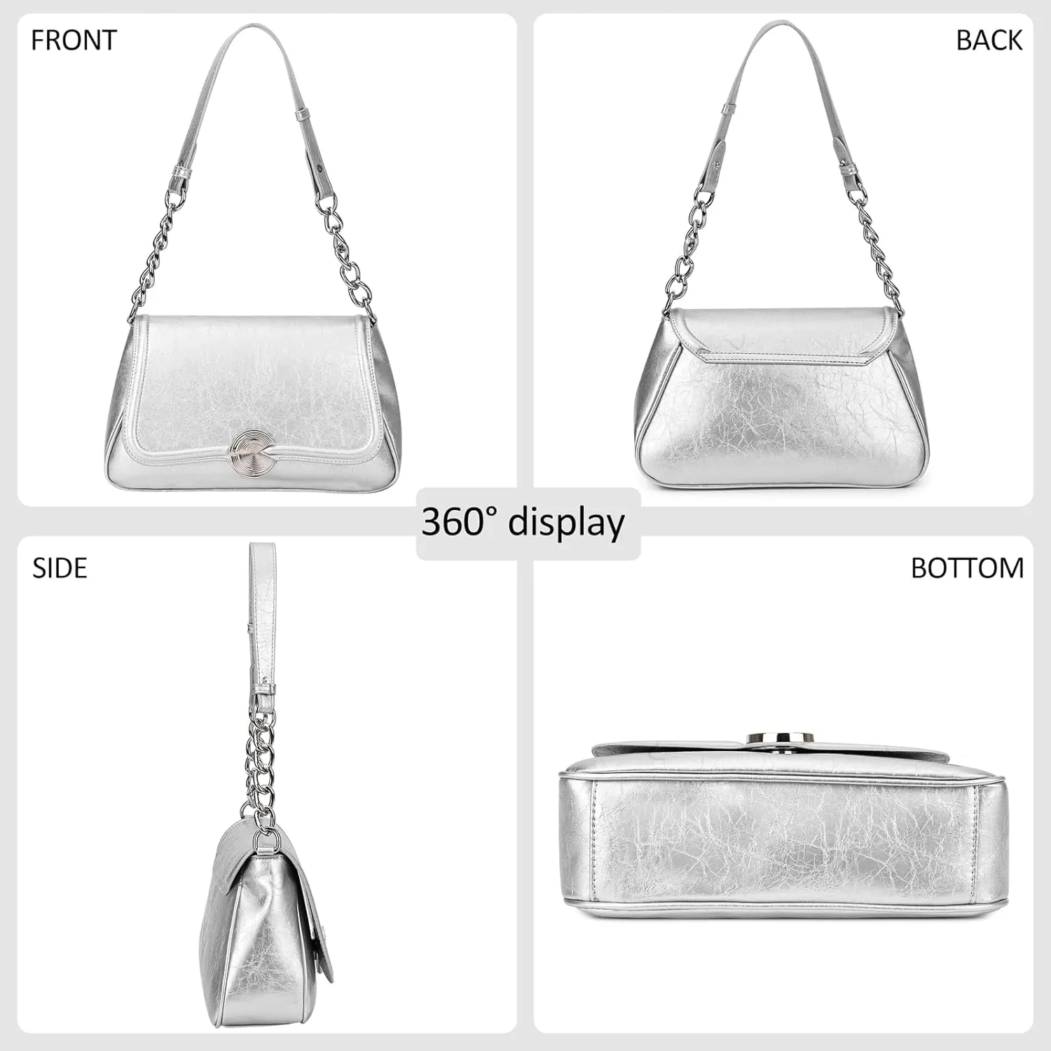 BADDIES Fashion Shoulder Bag For Women,Vegan Leather Crossbody Purse,Chic Medium Dumpling Handbag Purse