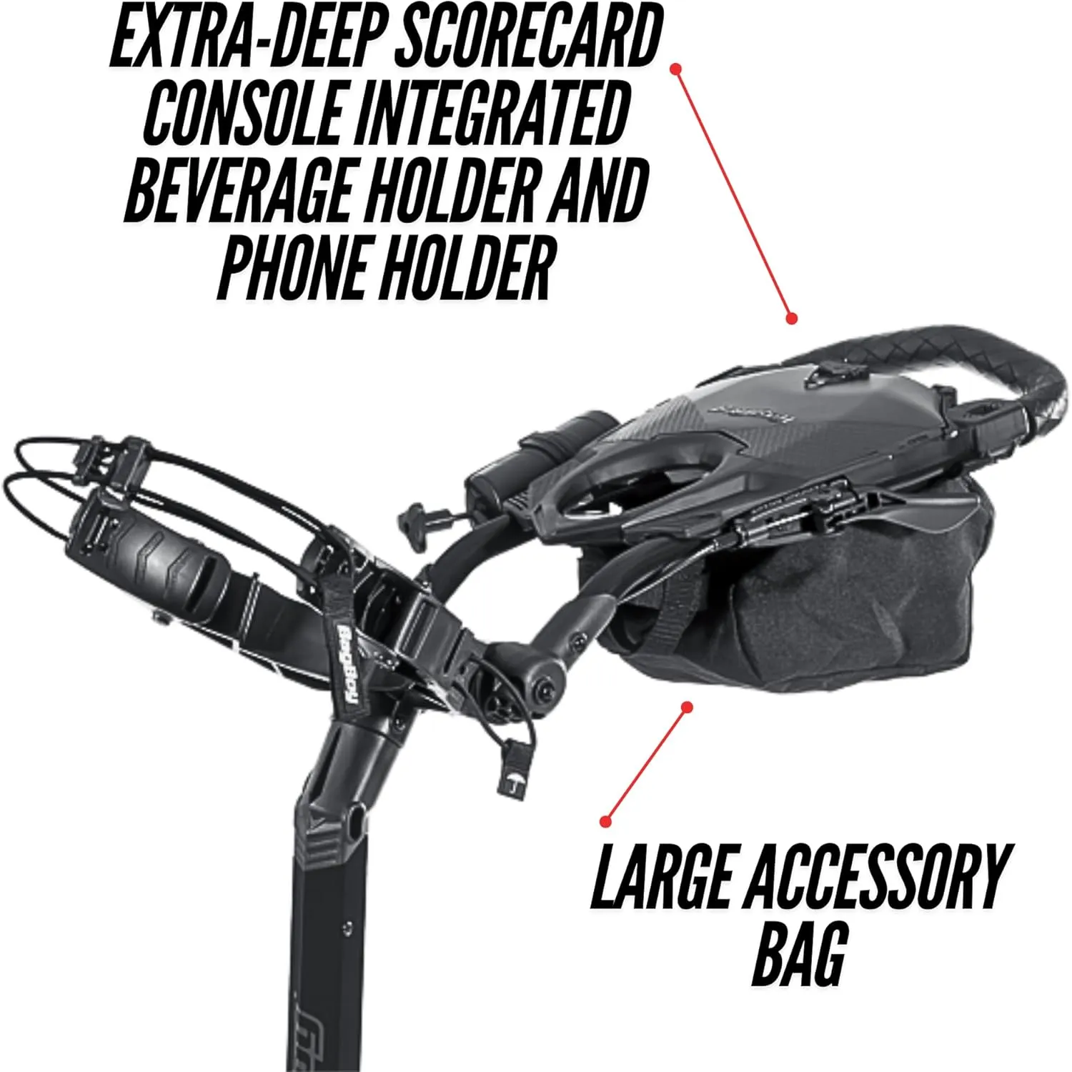 Bag Boy Quad Pro Push Cart, Black/Slate