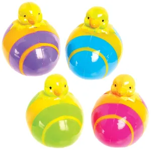 Baker Ross FX471 Easter Chick Pull Back Racers - Pack of 4, Easter Racing Toys for Kids Party Bag Fillers