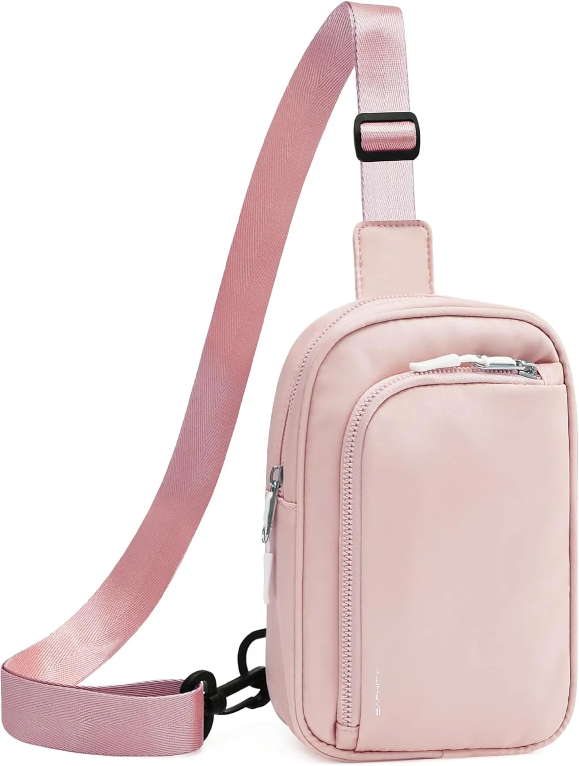 BAPHITY Small Sling Bag for Women and Men, Crossbody Bag Trendy, Fanny Packs Purses Chest Bag Small Backpack for Travel - New pink