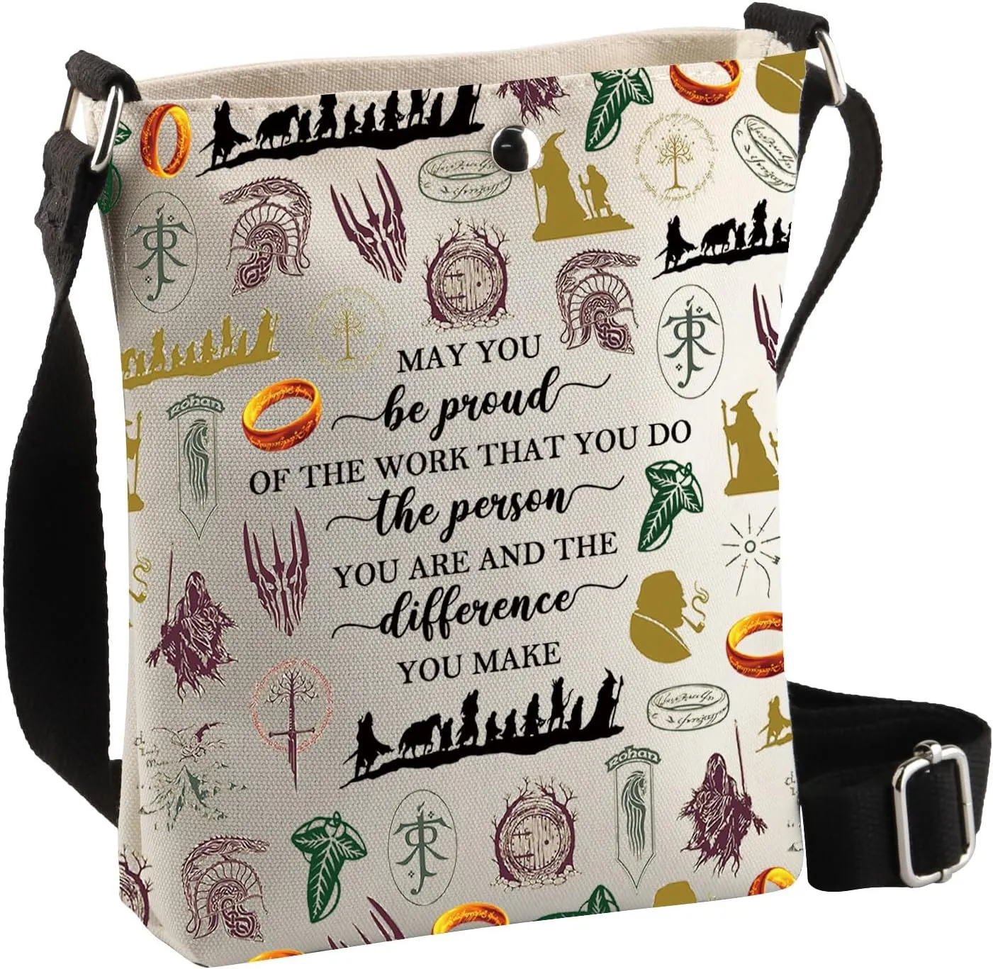 BDPWSS Rings Inspired Gift Hobbit Fan Gift May You Be Proud Of The Work You Do Crossbody Bag (Be proud rings Cbag)