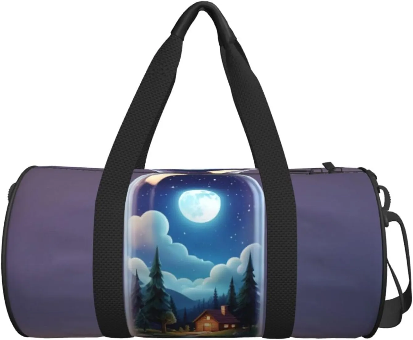 Beautiful bottle of under the night sky Printed Travel Bag,Round Personal Item Storage bag,Foldie Duffel Bag for Traveling Vacation,Fitness,Sports