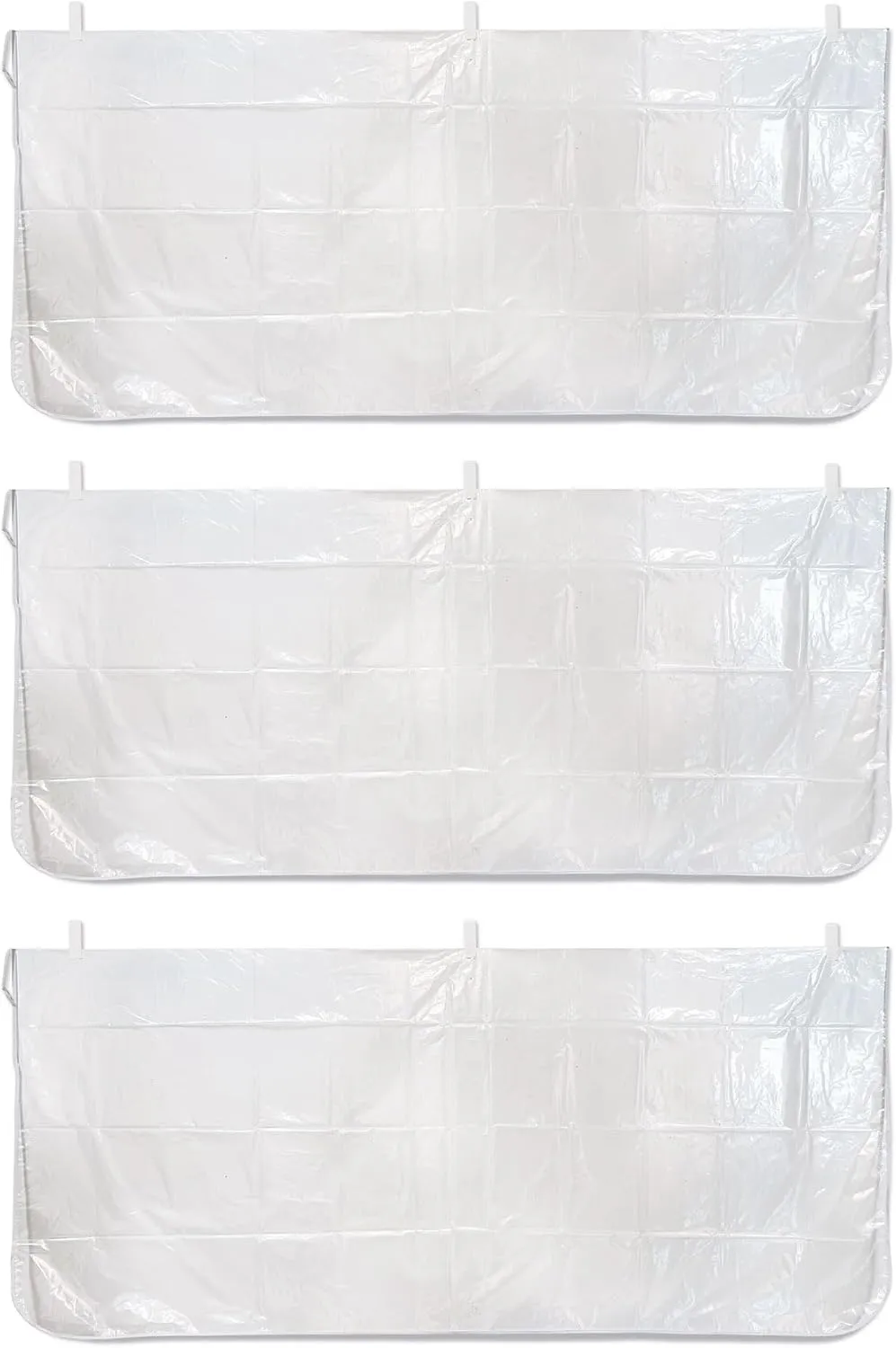 Beistle 3 Piece Plastic Balloon Drop Bags for Birthday Celebration and New Year's Eve Party Supplies, Made in USA Since 1900, 3' x 6' 8", Clear