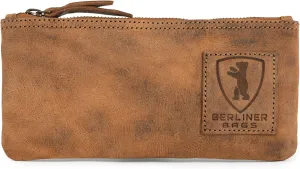 BERLINER BAGS Vintage Leather Pencil Case, Pen Pouch for Work and University, for Men and Women