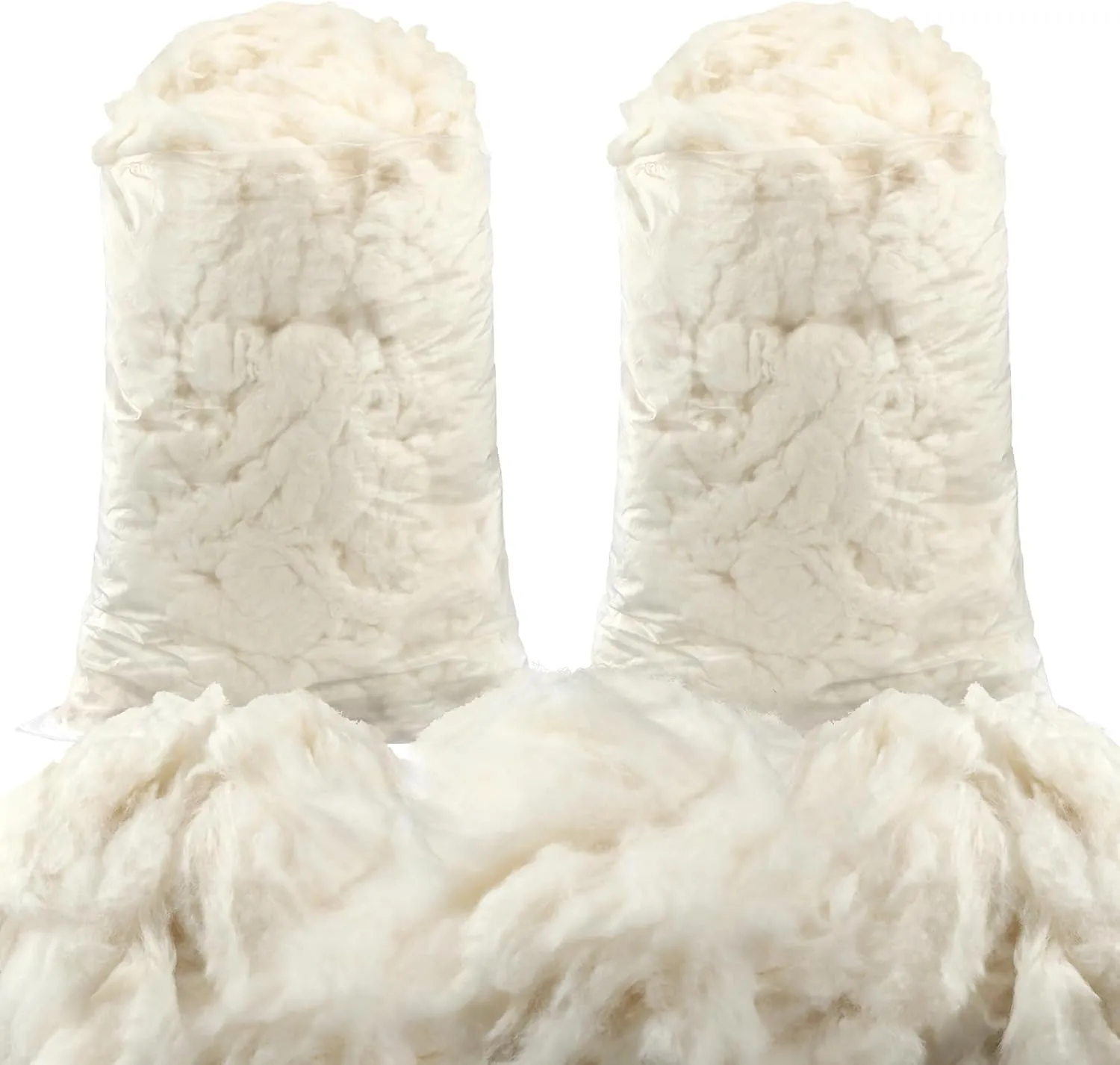 Berlune Organic Raw Cotton Stuffing Natural Cotton Filling for Pillow Upholstery Couch Dolls Art Crafts Stuffed Animals Filler(2.2 lb,White)