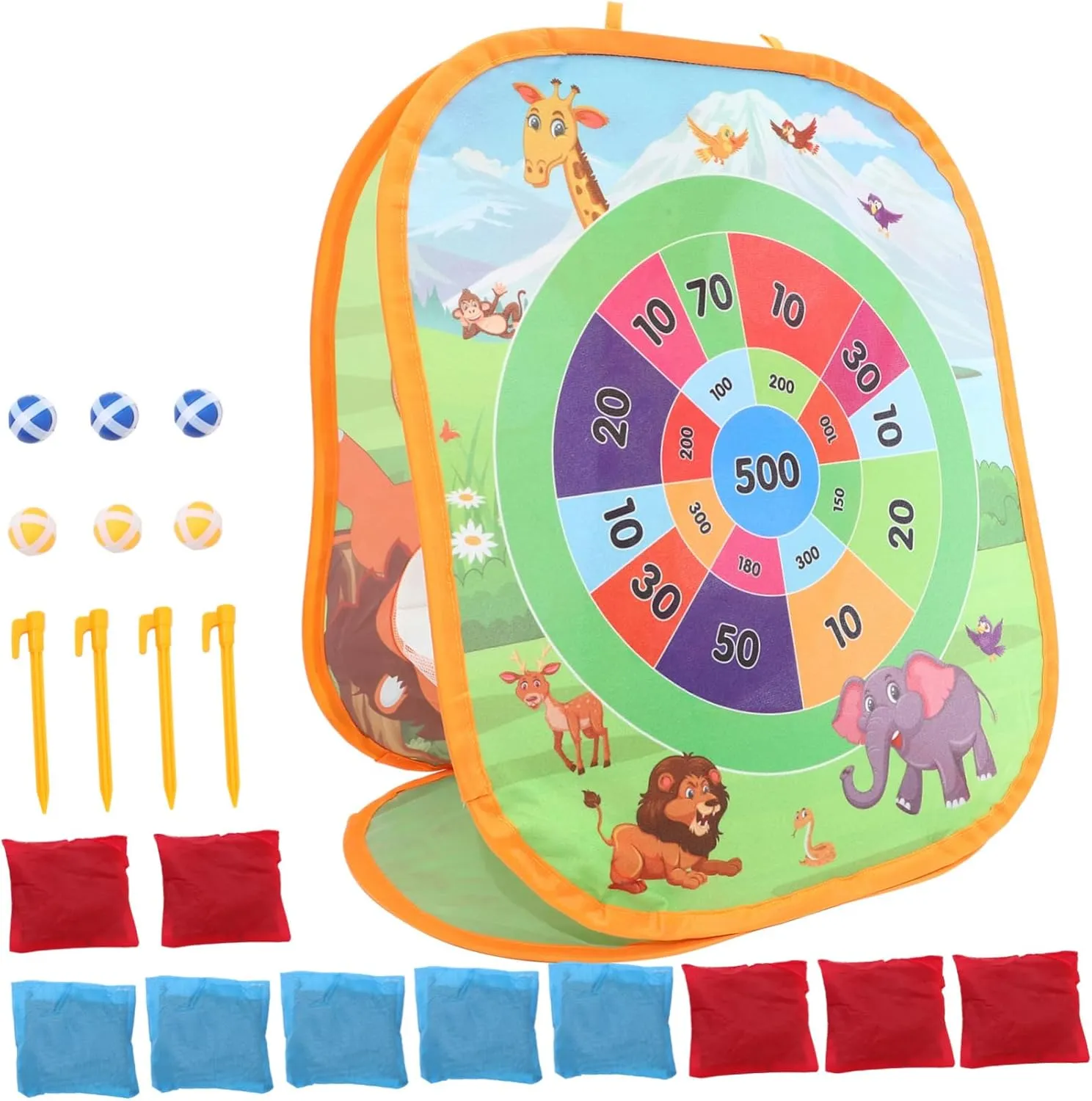 BESPORTBLE 1Set Bean Bag Toss Game Set Fun Outdoor for Compact Portable Enhances Hand Eye Coordination for Backyard Beach Activities Engaging Family Fun