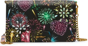 Betsey Johnson Spark Joy Wallet Crossbody, Black Multi