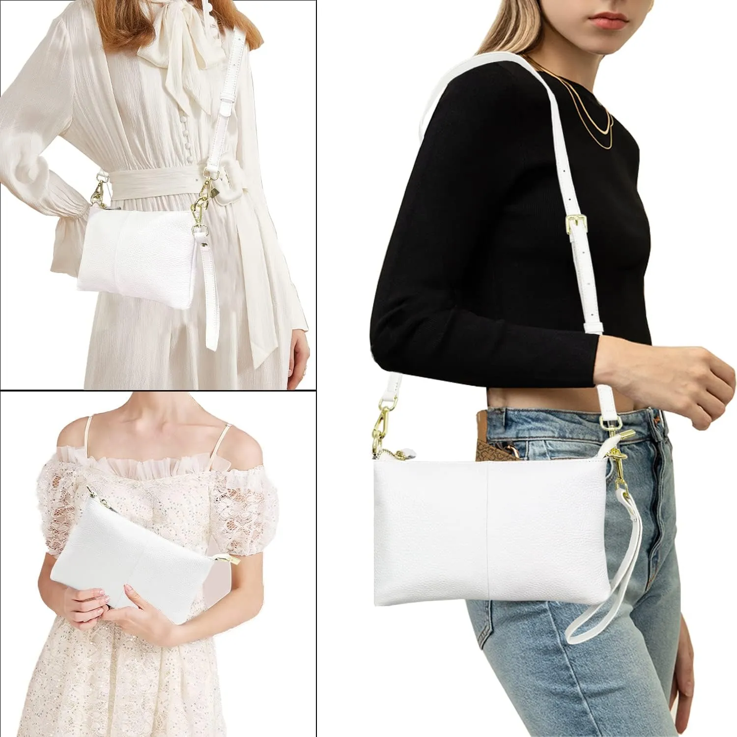 Beurlike Leather Wristlet Wallet Clutch Purses For Women Small Crossbody Phone Bags