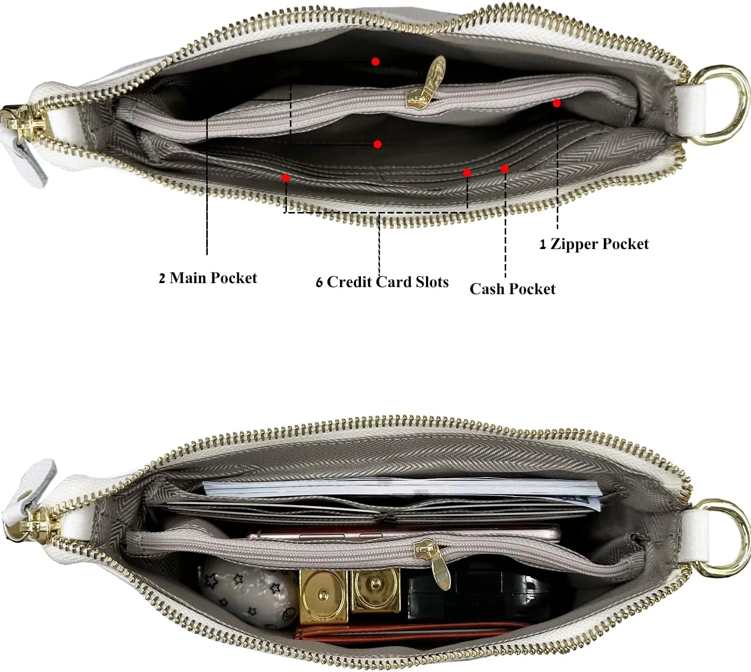 Beurlike Leather Wristlet Wallet Clutch Purses For Women Small Crossbody Phone Bags