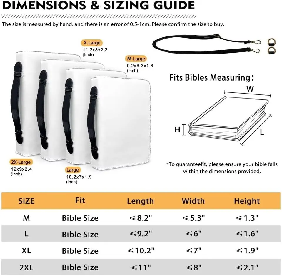 Bible Cover for Women Bible Carrying Bag, PU Leather Bible Tote Bags Scripture Bag Church Bag Bible Protective with Detachable Shoulder Strap,Purple Marble,L