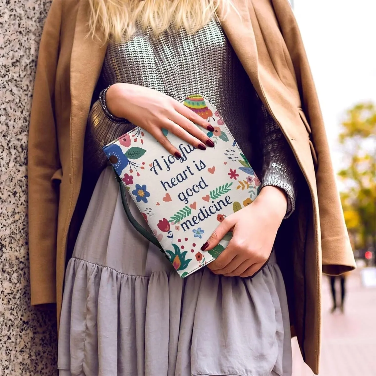 Bible Covers Bible Case for Women PU Leather Bible Bag Bible Holder Church Book Cover with Handle Built-in Pocket