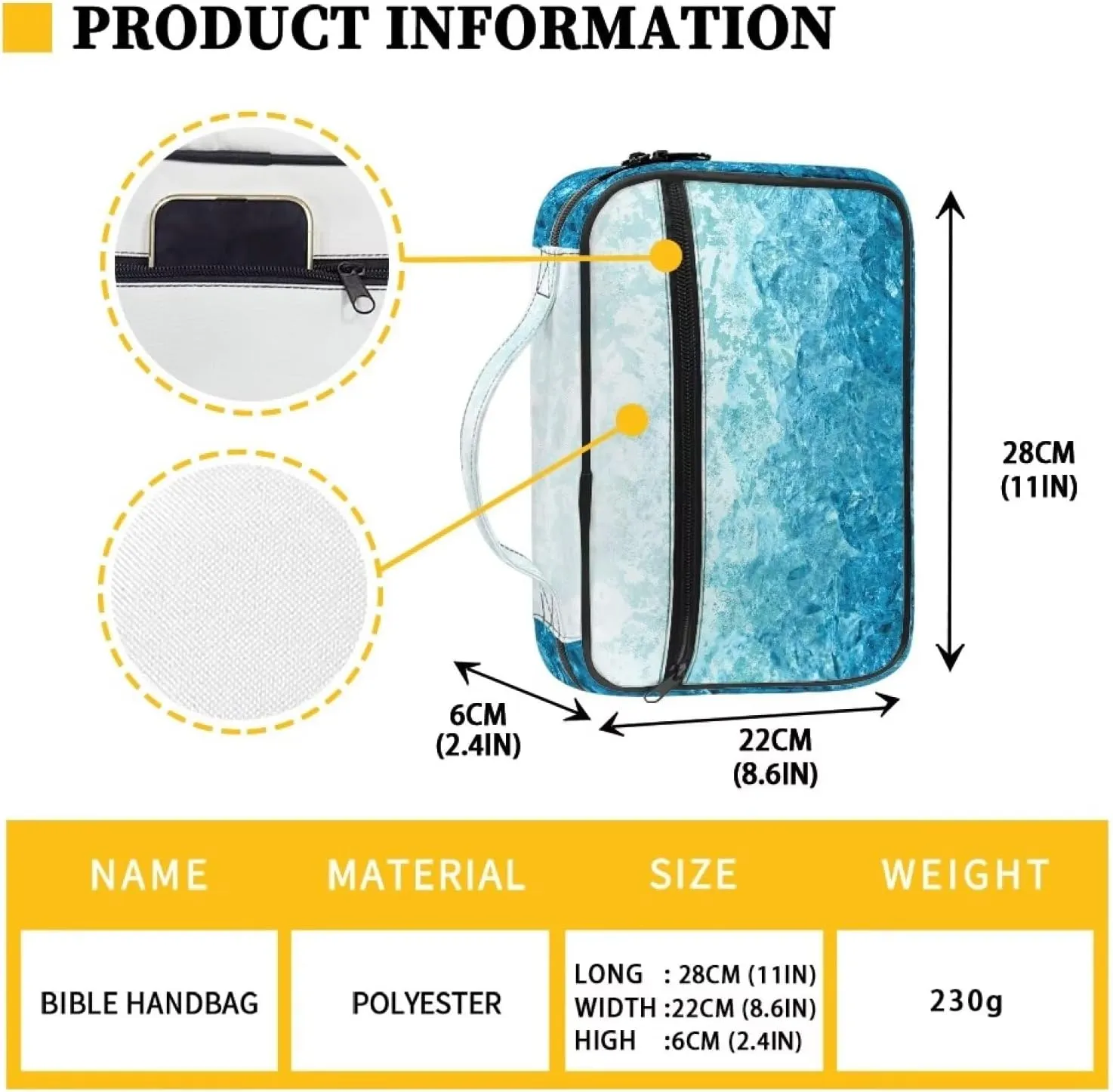 Bible Tote Bags for Women Men Bible Covers for Women Men with Pockets Western Bible Case Book Covers for Bibles