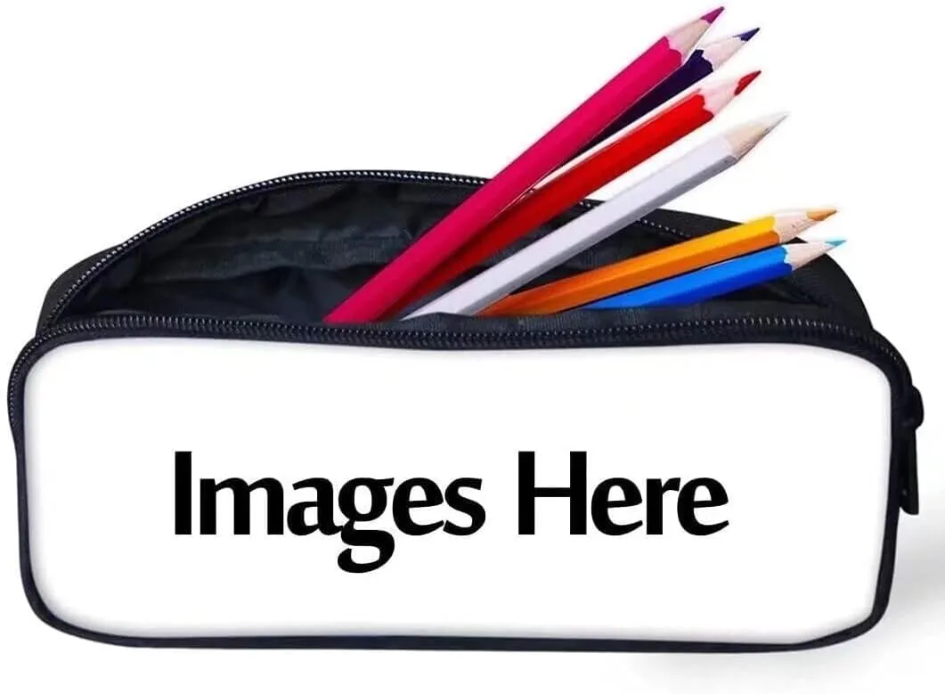 BIGCARJOB Custom Design Backpack Kids Schoolbags Set with Insulated Lunch Box Pencil Case Set of 3 Pcs Novelty Personalized School Bookbags Boys Girls Rucksack Travel Bags