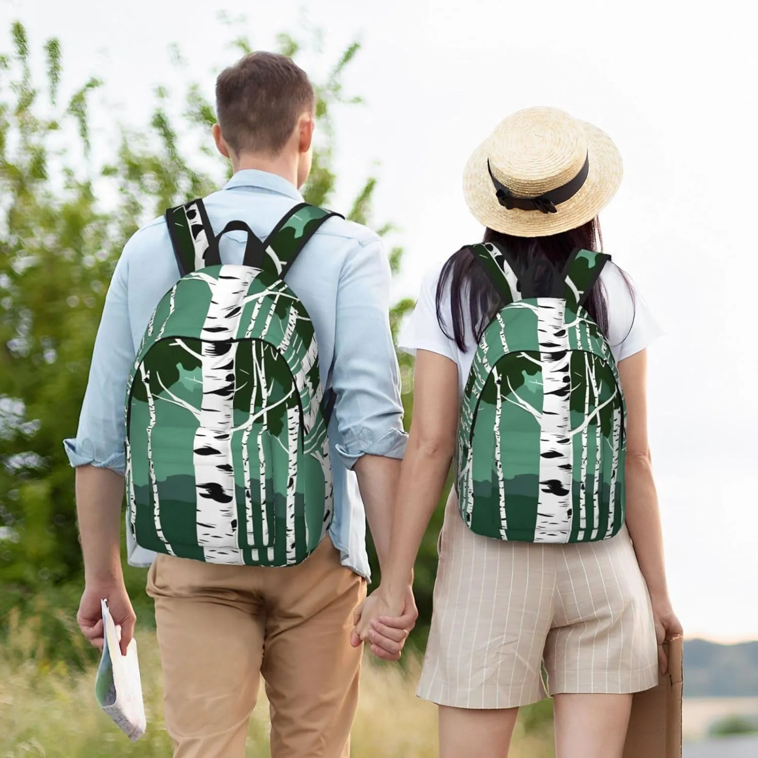 Birch Trees Durable Rucksack For Laptop,Excursion Backpack,Travel Notebook Carrier,Book Bags For Men Women