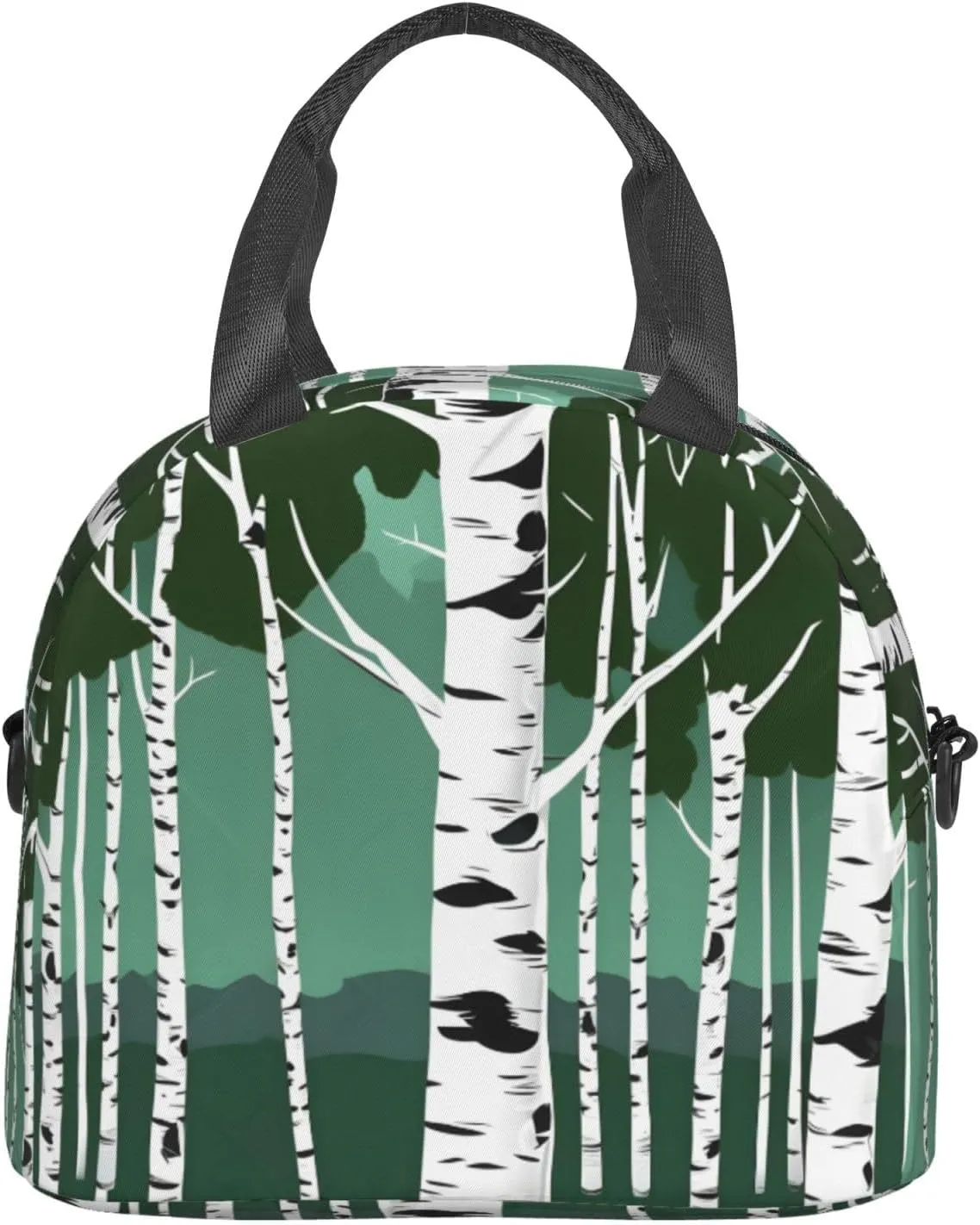 Birch Trees Insulated Lunch Box Lunch Bag For Women Men Adult Size Reusable For Work Travel Outings