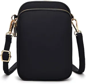 Black Mini Crossbody Purse Crossbody Bag Small Size Cellphone Purse Wallet Cross Over Body Bag Shoulder Pouch For Women Teen Girls