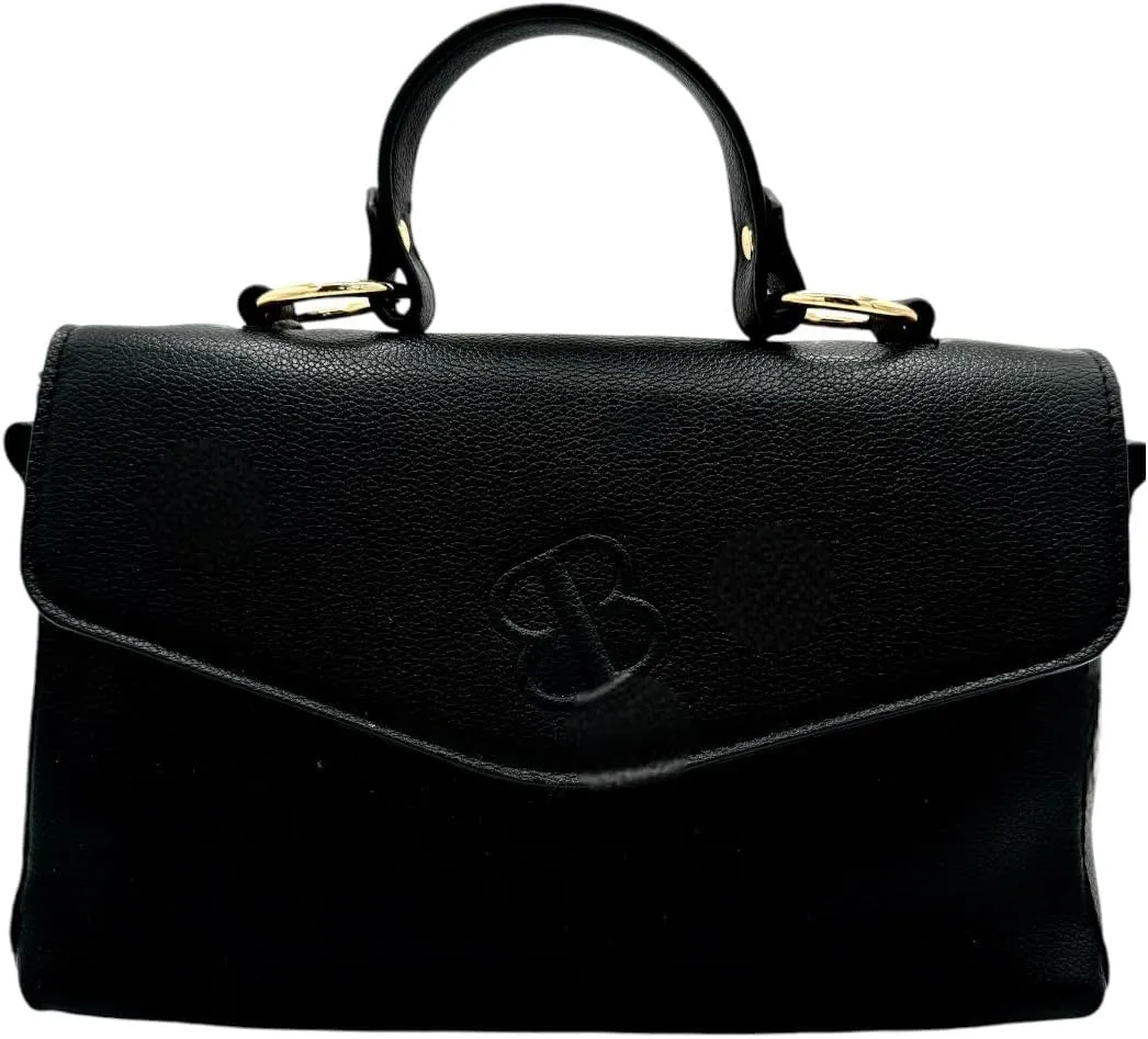 BLOC Shoulder Bag, Top Handle Purse, and Crossbody Bag for Women Designer 3 in 1 Handbag Triple Pocket with Detachable Strap