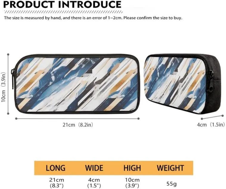 Blue White Marble Kids Backpack School Set Nordic Style Elementary Students Bookbag Marble Abstract Lines 17 Inch Bookbag Set with Insulated Lunch Box Pencil Case