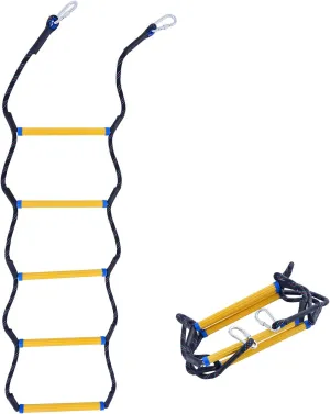 Boat Rope Ladder - 5 Step Heavy Duty & Safe Ladder, Compact Portable Design, Easy to Use for Swimming, Diving, Boat Rescue | Ideal for Swimmers, Fishermen, Family Water Activities