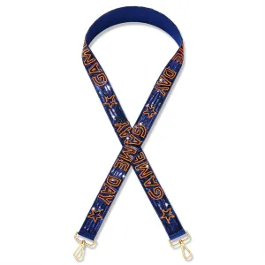 boderier Game Day Purse Straps Replacement Crossbody Bag Strap Beaded Sequins Strap for Clear Bag Football Accessories