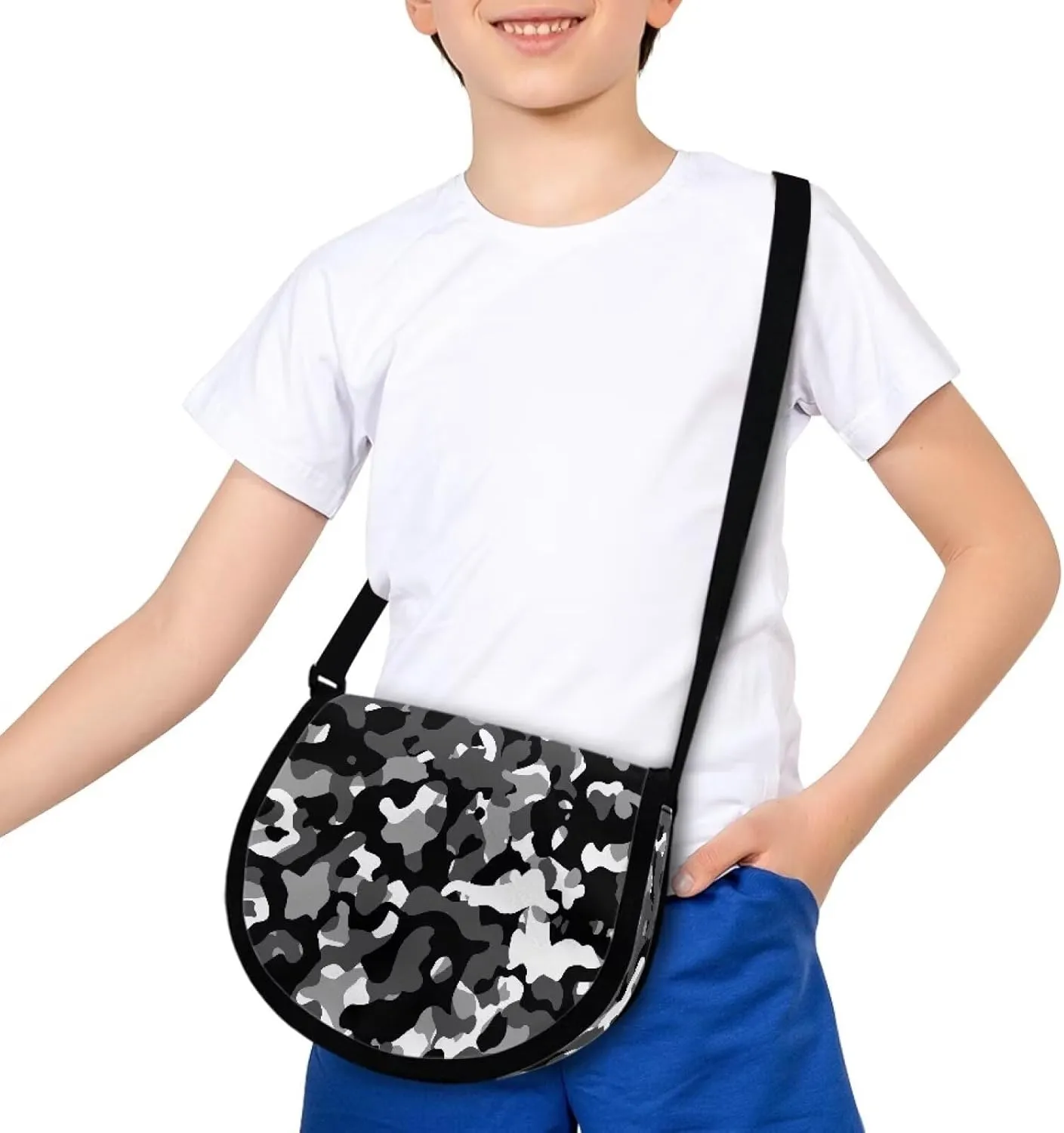 Boys Messenger Bag for Kids Age 6-12 Years Casual Lightweight Fashion Camouflage Crossbody Bags