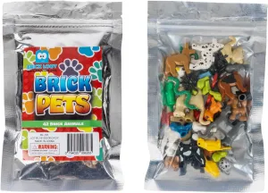 Brick Loot ​Animal Toy Pet Pack – 42-Piece Miniature Animal Figures Set, Educational Playset for Kids, Includes Assorted Wild and Domestic Animals, Ideal for Learning and Imaginative Play​