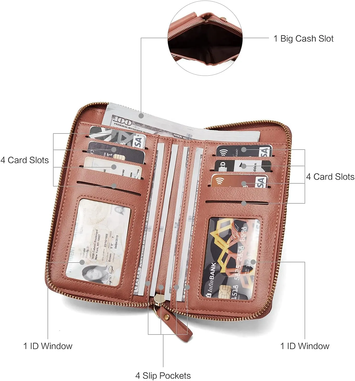 BROMEN Small Cell Phone Purse Crossbody Bags for Women Vegan Leather Wallet Purse with Credit Card Holder