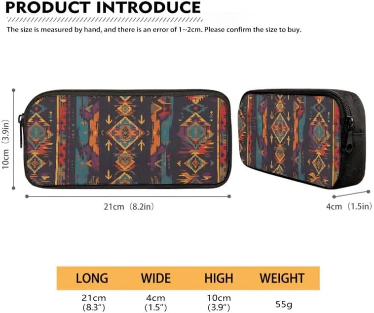 Brown Tribal Aztec School Bag Backpack for Students Southwest Zigzag Arrow with Insulated Lunch Bag Pen Case School Bookbag Natives Ethnic Geometric for Teen Boys Girls