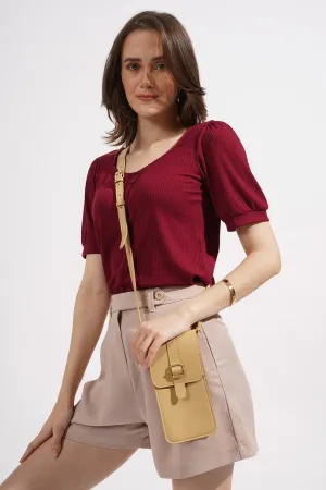 Buckled Flap Crossbody Phone Bag