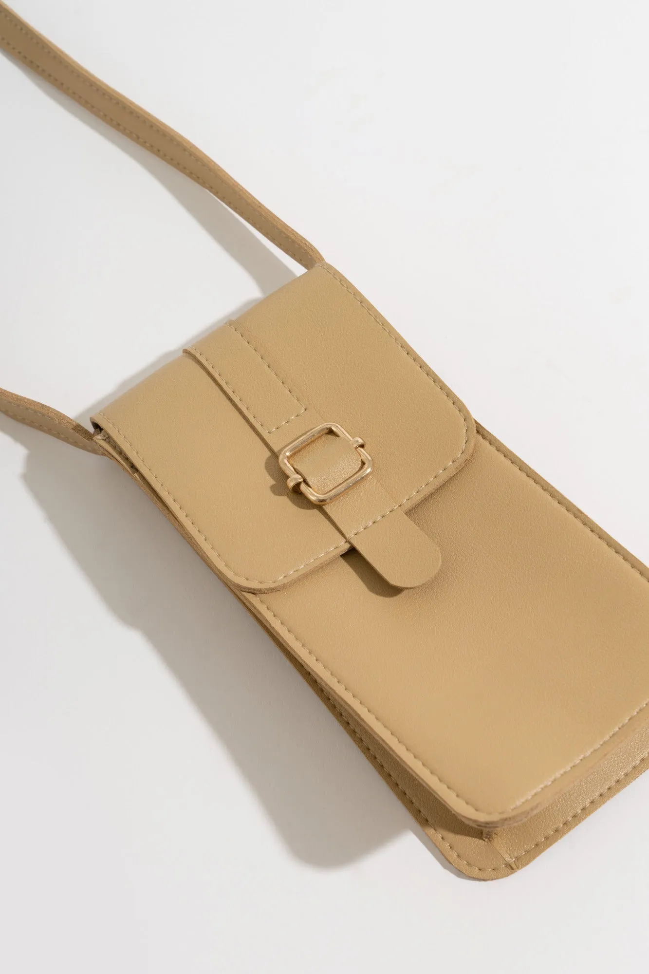 Buckled Flap Crossbody Phone Bag