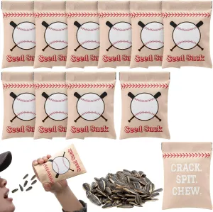 Bulyoou 12 Pcs Baseball Seed Sack Bags for Team Baseball Gift Seed Sack Personalize Baseball Gift Seed Pouch Coin Purse Original Gift Bags for Baseball Field Team Party Favors (Linen)