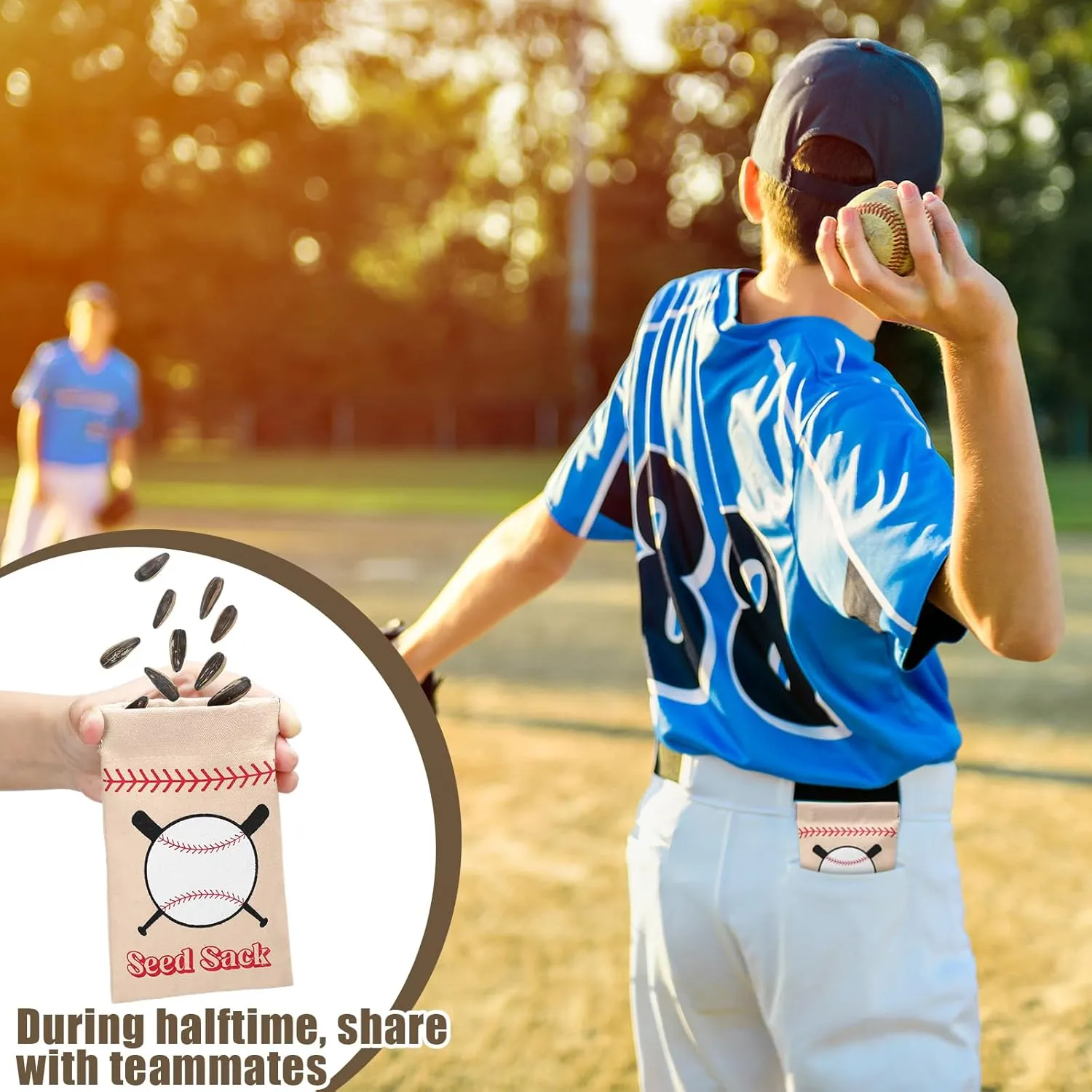 Bulyoou 12 Pcs Baseball Seed Sack Bags for Team Baseball Gift Seed Sack Personalize Baseball Gift Seed Pouch Coin Purse Original Gift Bags for Baseball Field Team Party Favors (Linen)