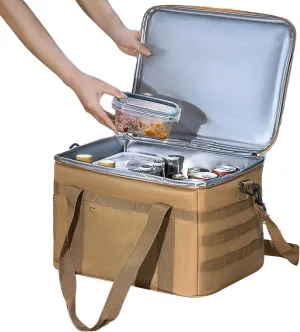 Camping Storage Bag - Soft Container Camping Storage Bag,36L Insulated Cooler Case, Large Capacity Organizer for Water Beer Juice Fruits Milk Seafood Salad