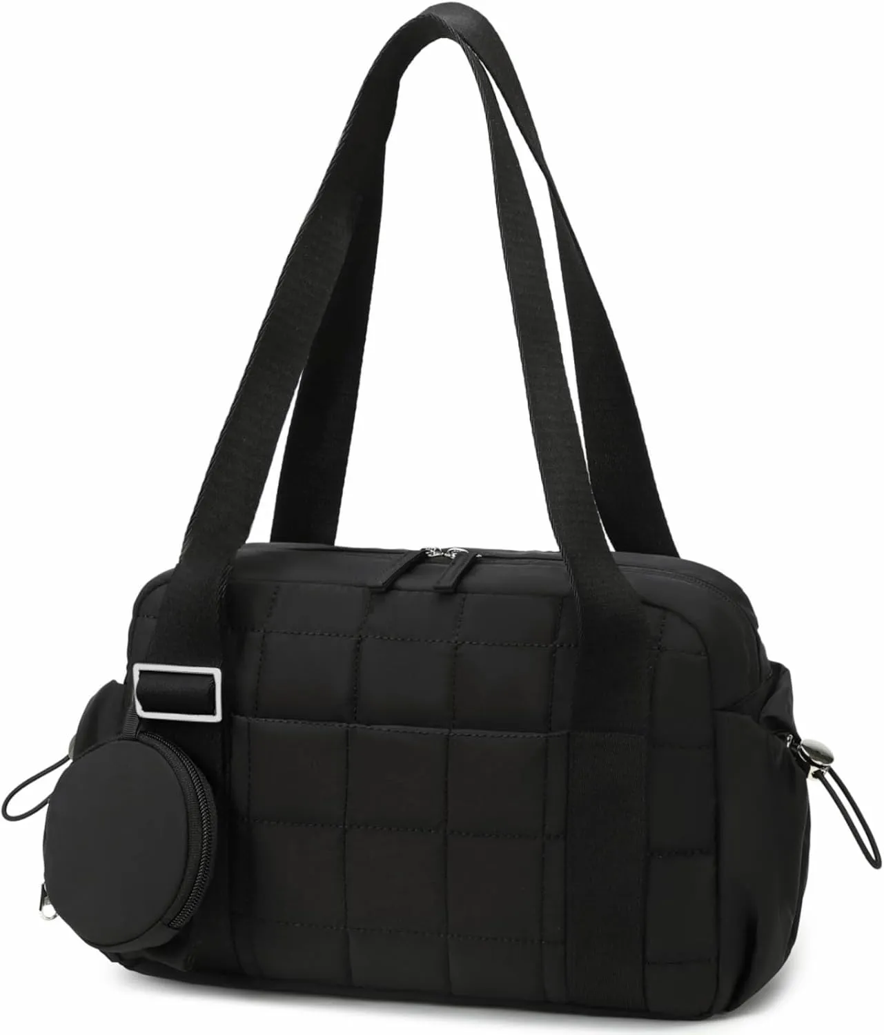 CAMTOP Mini Gym Bag for Women, Small Gym Tote Bag Puffy Quilted Sports Duffel Bag with Wet Compartment and Coin Wallet Duffel Bags Dance Yoga Workout Bag