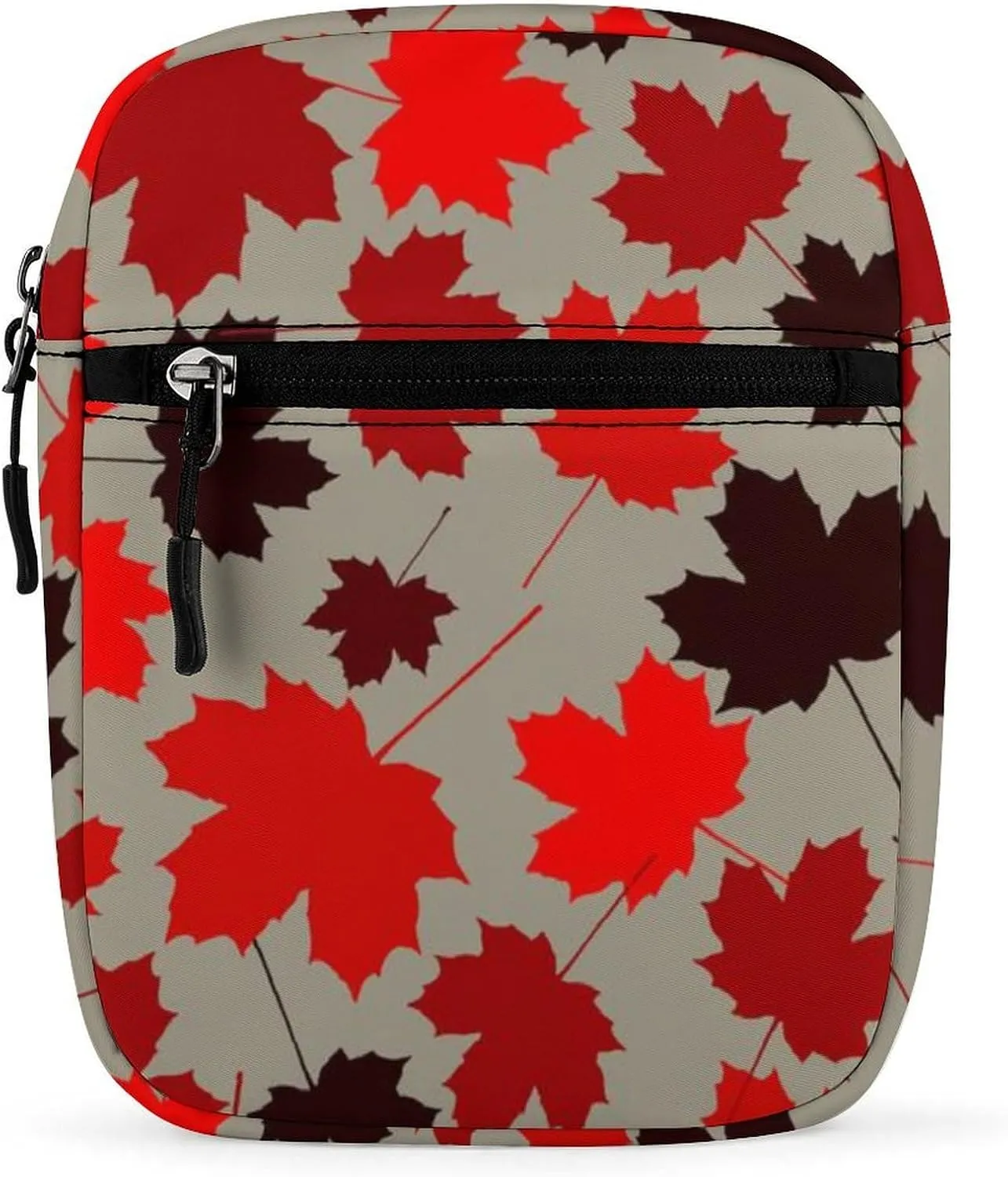 Canada Red Maple Small Crossbody Bags for Women Men Sling Purse Shoulder Bag with Adjustable Strap