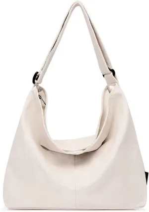 Canvas Shoulder Bag for Women Casual Lightweight Crossbody Purse Ladies Hobo Bag Large Cotton Handbag for Everyday