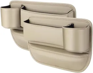 Car Seat Gap Filler Organizer for Land Rover Range Rover Sport III 2022 2023 2024 2025, Car Gap Filler Car Seat Storage Box Seat Gap Storage Box Car Accessories,Beige