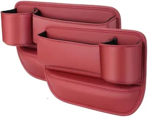Car Seat Gap Filler Organizer for Mazda CX-3 2015-2024, Car Gap Filler Car Seat Storage Box Seat Gap Storage Box Car Accessories,Red