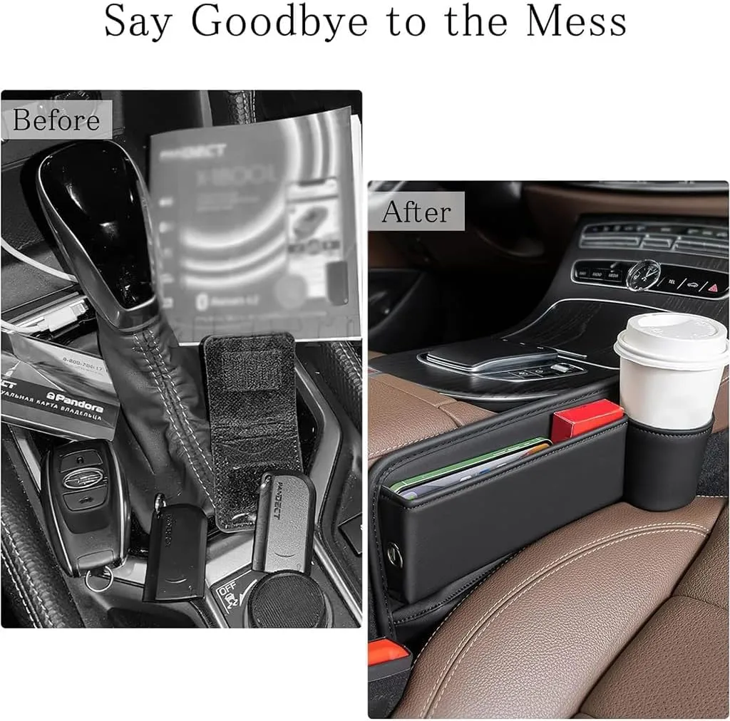 Car Seat Gap Filler Organizer for Mercedes-Benz C-Class T-Modell (S205) 2014-2021, Car Gap Filler Car Seat Storage Box Seat Gap Storage Box Car Accessories,Red
