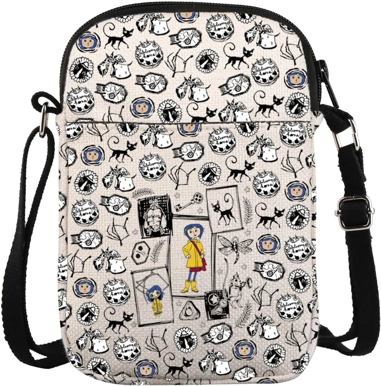 Cartoon Movie Crossbody Bag Horror Movie Lover Gift Fantasy Cartoon Movie Carry-on bag