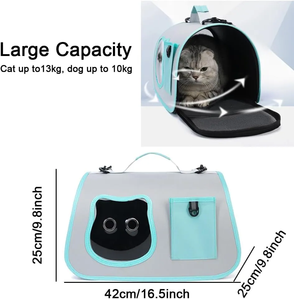 Cat Bag for Going Out, 17 * 10inch Portable Tote Hundred Pet Bag, Large Capacity Shoulder Slanting Cross Cat Dog Bag