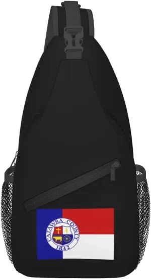 Catawba County Seal Crossbody Bags For Women Men Chest Backpack Gym Shoulder Bag Travel Outdoor Sports Casual Crossbody Bags