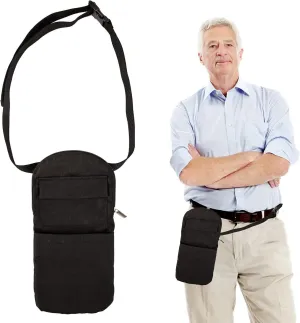 Catheter Bag Cover with Belt,Urine Drainage Bag Holder,Nephrostomy Tube and Drainage Bag Cover,nephrostomy Bag Holder,nephrostomy Drainage Bag for Wheelchair and Bed-nephrostomy Supplies (Black)
