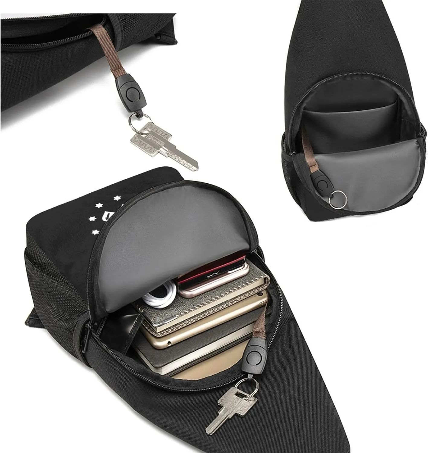 Catholic Virgin Mary Sacred Heart Unisex Chest Bag Lightweight Crossbody Shoulder Bag Travel Pocket