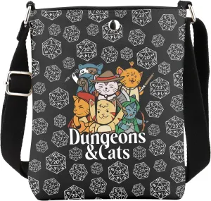 Cats Dice D D Dungeon Crossbody Bag Role Playing Games Gift D20 Dice Gift