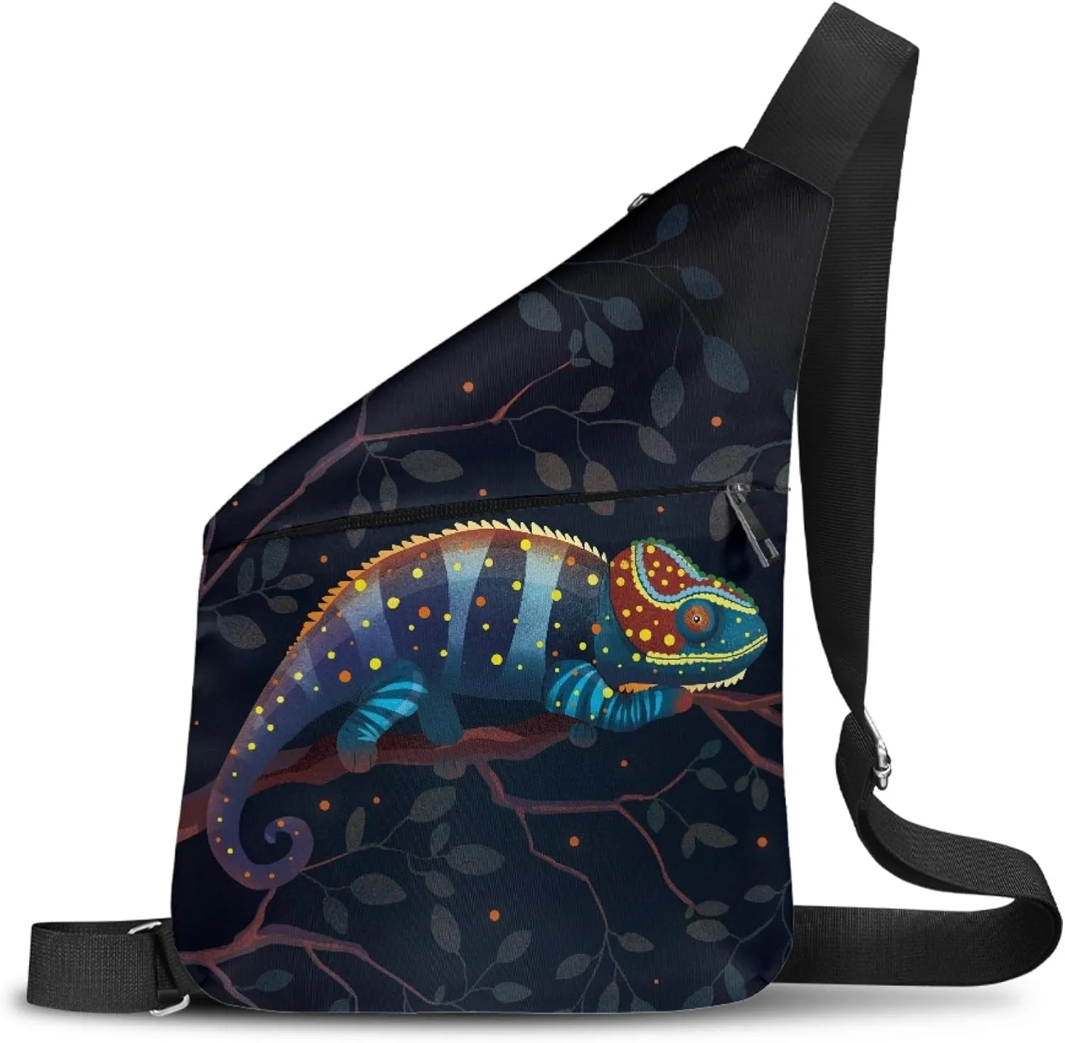 Chameleon Men Crossbody Bag Large Capacity Cross Body Bag for Gentleman Sling Bag with Front Pocket Personal Pocket Bag for Travel Crossbody Bags for Men Travel Outdoors