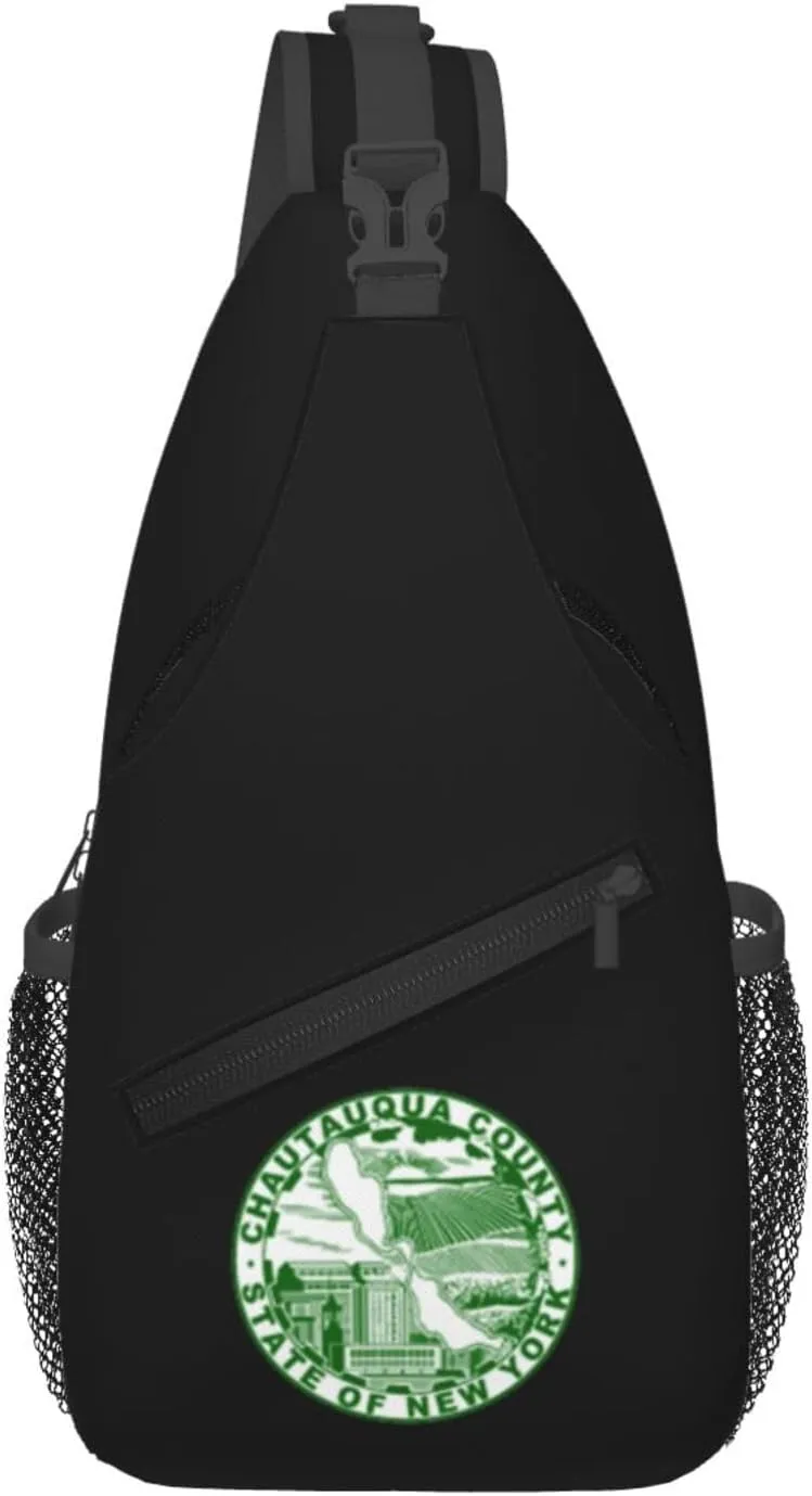 Chautauqua County Ny Seal Crossbody Bags For Women Men Chest Backpack Gym Shoulder Bag Travel Outdoor Sports Casual Crossbody Bags